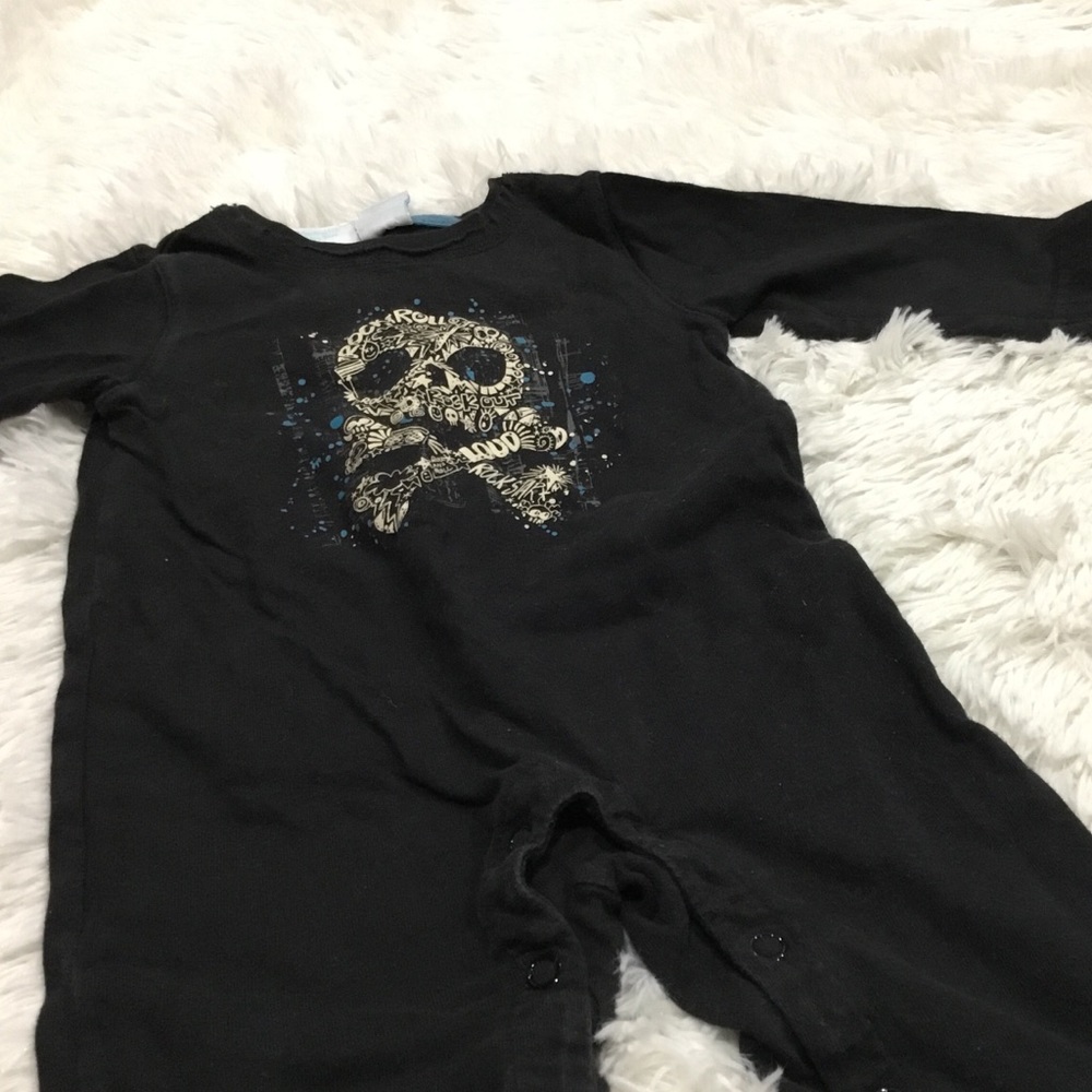 Amy Coe Rock n Roll Skull Onesie